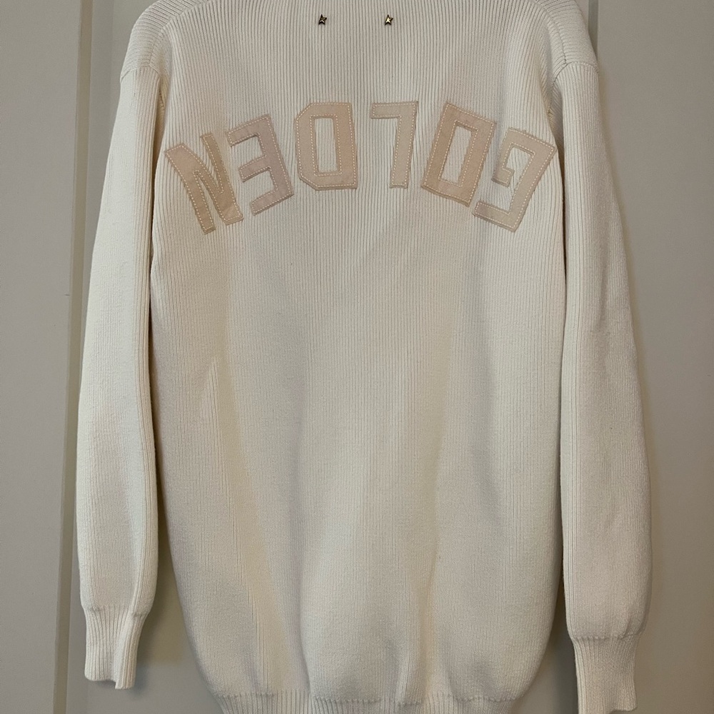 Golden Goose W Knit Cardigan in Natural White